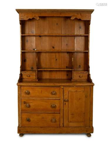 An English/Irish Pine Welsh Dresser Height 79 x width 47 x d...