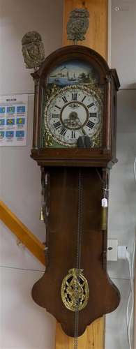 A Frisian tail clock, Friesland, mid 19th century.