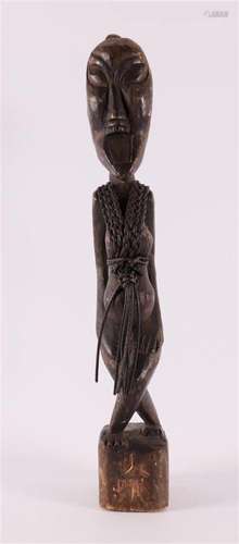 Ethnography. A wooden ancestor statue, Africa, 2nd half 20th...