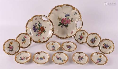 A cream porcelain dish set, Germany, Oscar Schlegelmilch, 20...