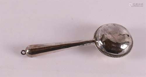 A 2nd grade silver rattle with pearl rim, S.I. Fat and n.