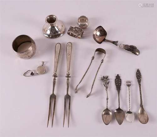 A lot of various mainly silver, including candlestick and lu...