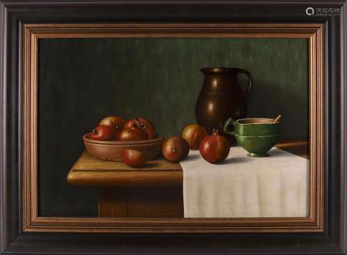 Schouten, L (Dutch school 20th century) 'Still life wit...