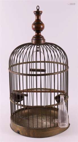 A brass birdcage, 2nd half 20th century.