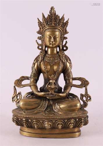 A bronze Tara Buddha, Tibet, 20th century.