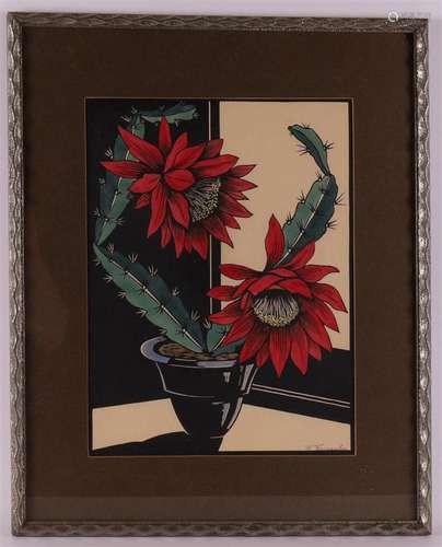 Vermeulen, W (Dutch school 20th century) 'Flowering cac...