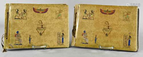 Two photo albums, Egypt, 1920s, sil