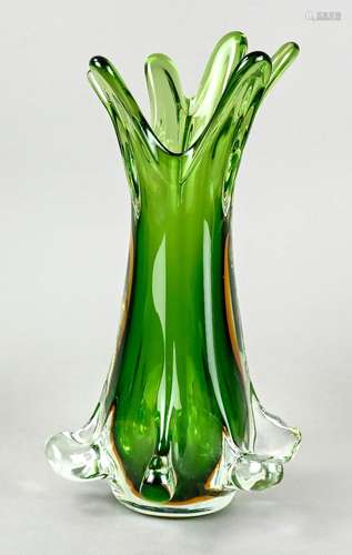 Murano flower vase, Italy, 20th c.