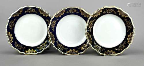 12 dinner plates, porcelain, manufa