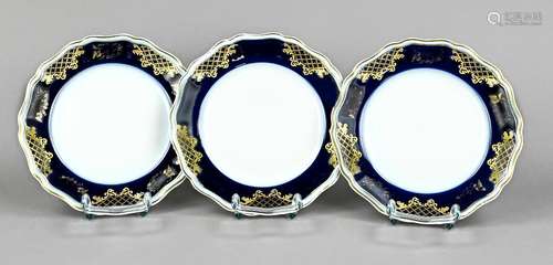 11 Appetizer plates, porcelain, man