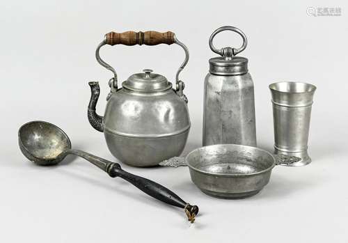 Miscellaneous pewter objects, Germa