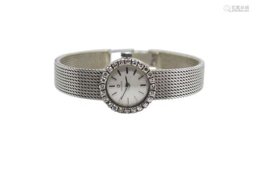 Omega: A Lady's Omega 18K white gold wristwatch