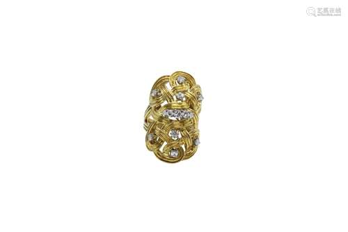 Ilias Lalaounis: An 18k gold and diamond ring