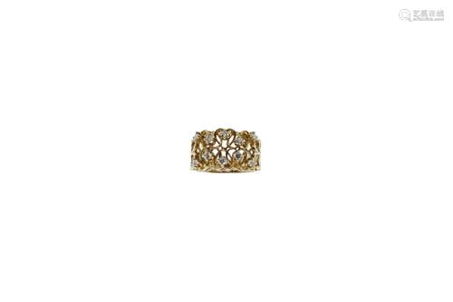 14k gold ring with diamonds