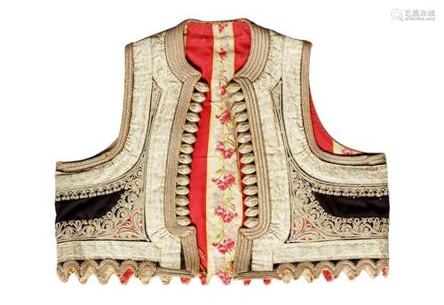 A Lady's gold embroidery vest, Balkan area