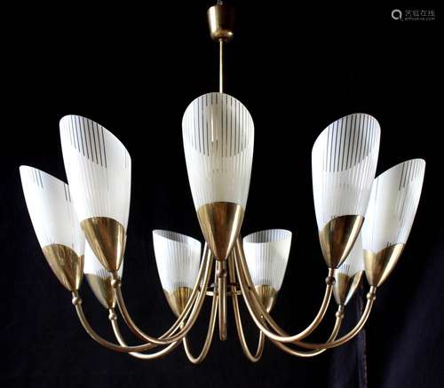 Elegant 9-flame Ballhaus chandelier