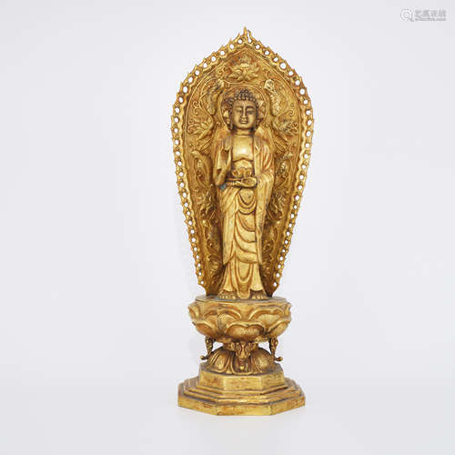 Gilt Bronze of Buddha