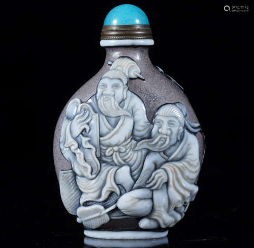 Qing Dynasty Figure Snuff Bottle