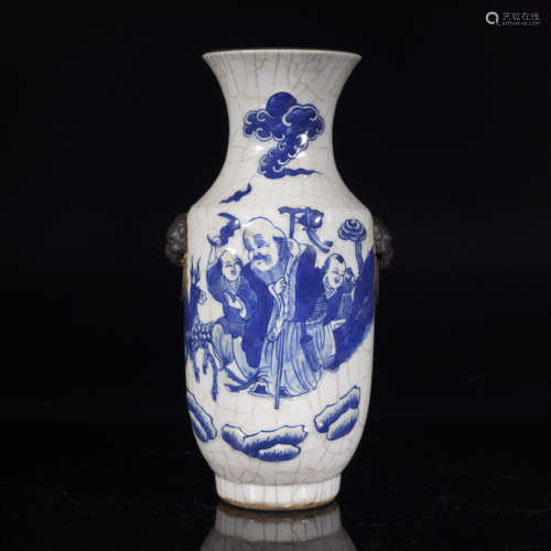 Blue and White Immortals Vase