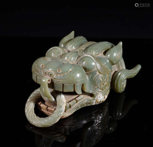 Han Dynasty Jade Beast Ewer