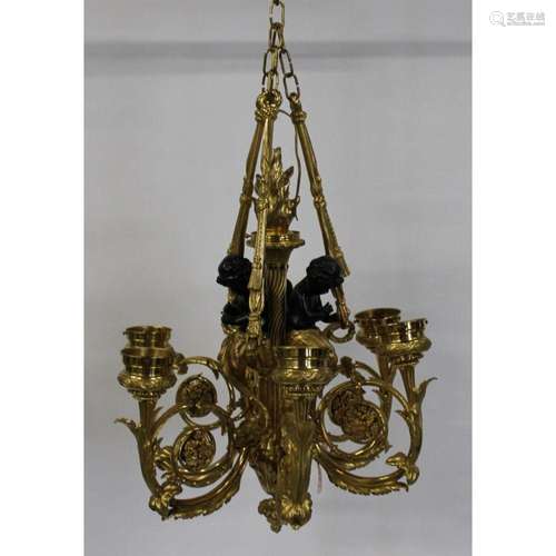 Large & Impressive Gilt & Patinated Bronze Figural