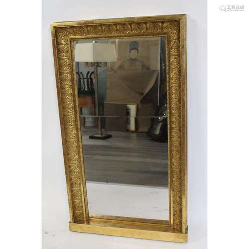 John Frisks Stockholm Sgd Antique Giltwood Mirror