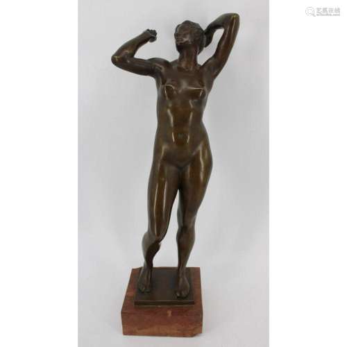 Szigfrid Pongracz (Hungary 1872-1929) Nude Bronze