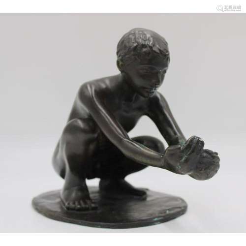 Bronze Beggar Sculpture