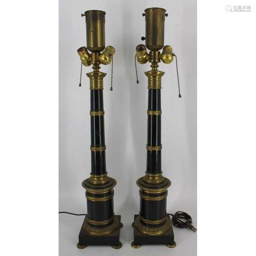 An Antique And Quality Pair Of Gilt & Patinated