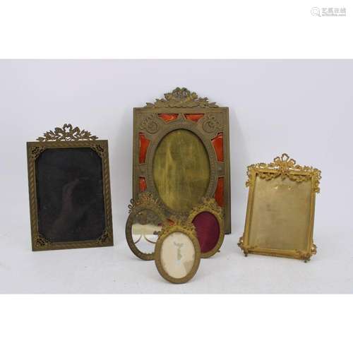 Lot Of 6 Antique Bronze Frames.