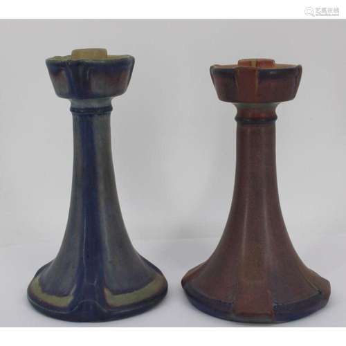 2 Newcomb Pottery Candle Sticks New Orleans