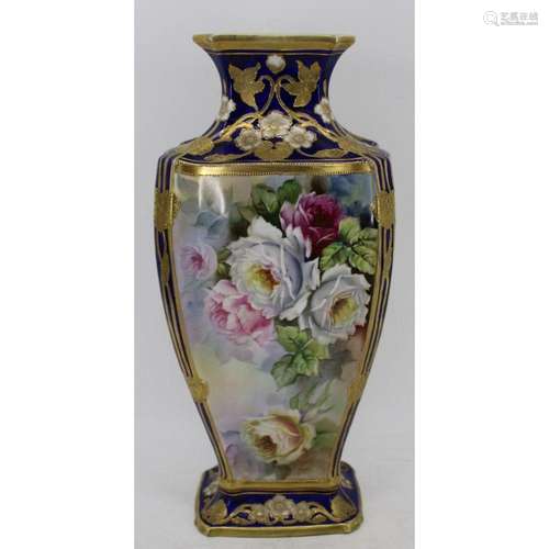 Large Noritake Paint & Gilt Decorated Porcelain