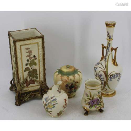 5 Pieces Of Royal Worcester Porcelain.