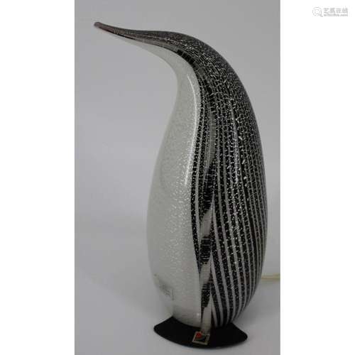 Murano Glass Penguin Lamp Il Lume Pinguino