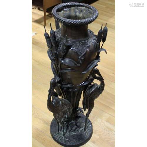 Vintage And Well Executed Patinated Bronze Urn
