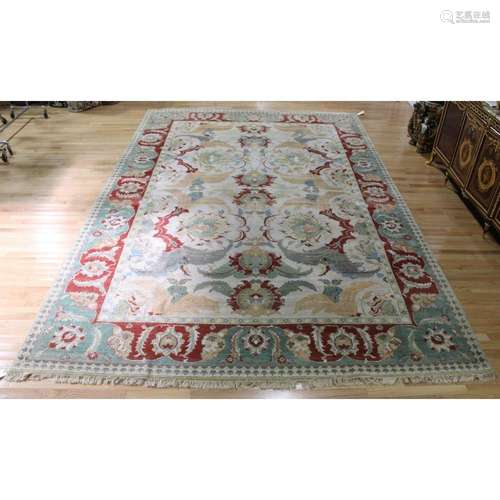 Vintage And Finely Hand Woven Roomsize Carpet