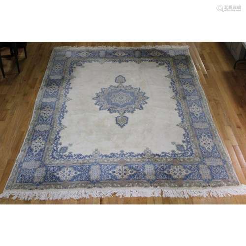 Vintage And Finely Hand Woven Kerman Carpet.