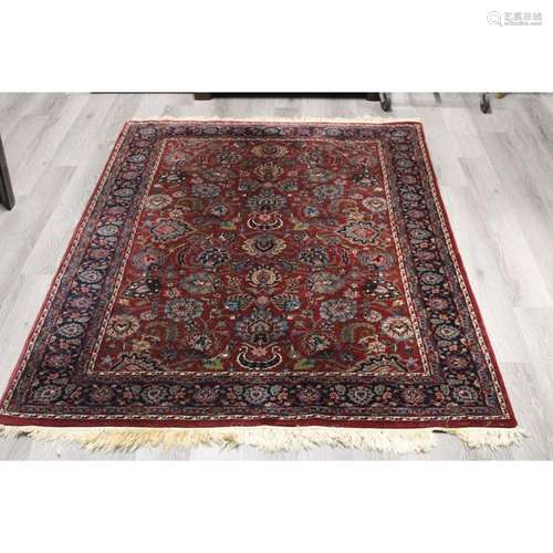 Vintage And Finely Hand Woven Carpet