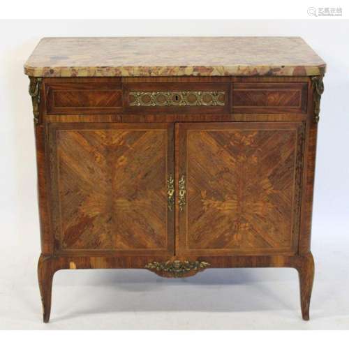 Antique Louis XVI Style Marbletop Cabinet Together