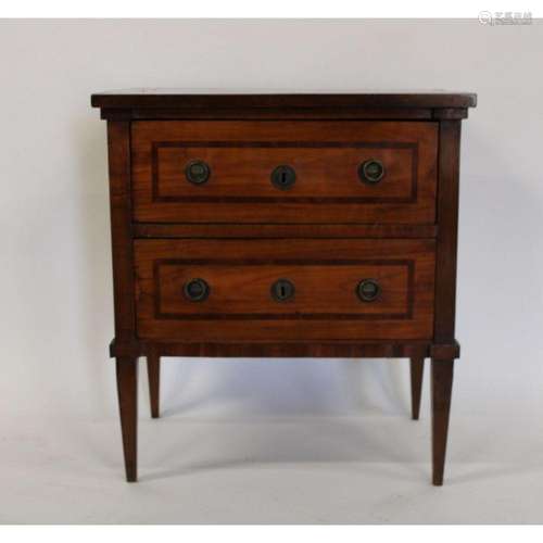 18th Century Italian 2 Drawer Commode