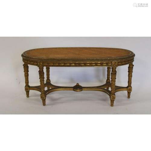 Antique Louis XVI Style Finely Carved, Caned