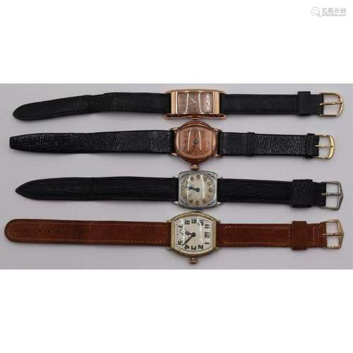 JEWELRY. (4) Men's Elgin Mechanical Watches.