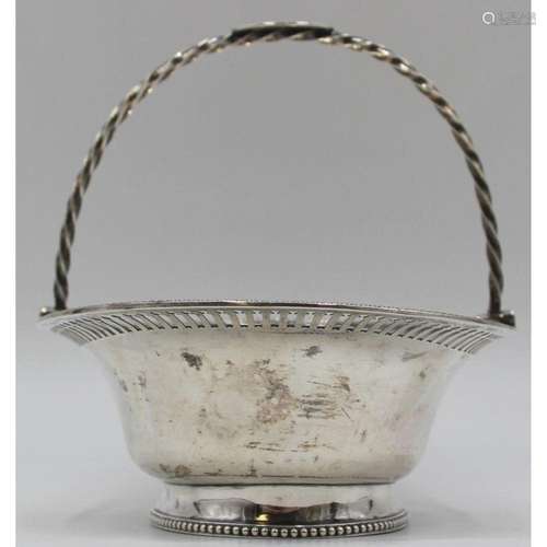 SILVER. George III English Silver Basket.