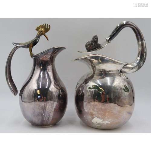 SILVERPLATE.(2) Los Castillo Silverplate Pitchers