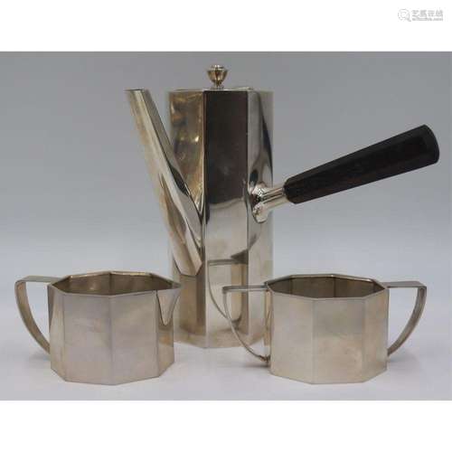 STERLING. 3 Pc. Art Deco Gorham Tea Service.