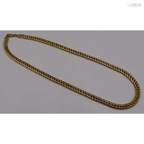 JEWELRY. 18kt Gold Curb Link Chain Necklace.