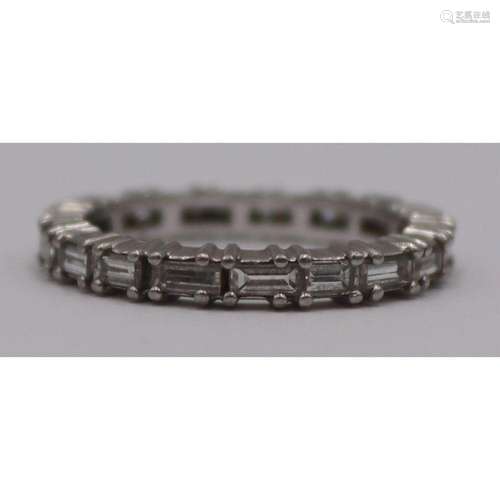 JEWELRY. Platinum and Diamond Baguette Eternity