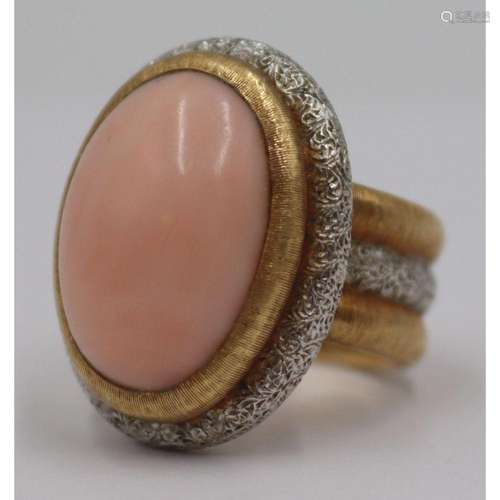 JEWELRY. Buccellati 18kt Gold and Coral Ring.