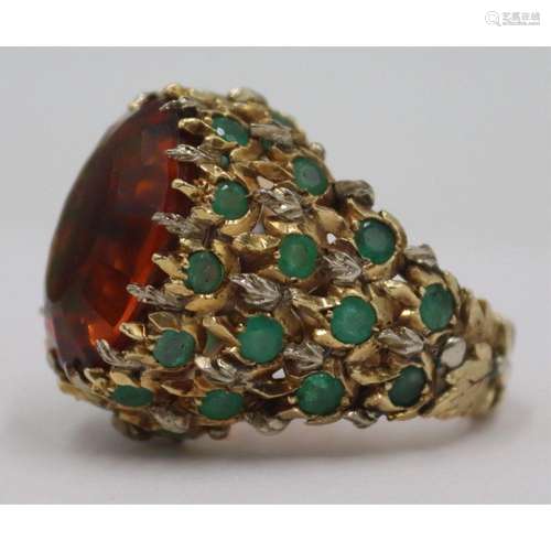 JEWELRY. Buccellati 18kt Gold and Colored Gem Ring