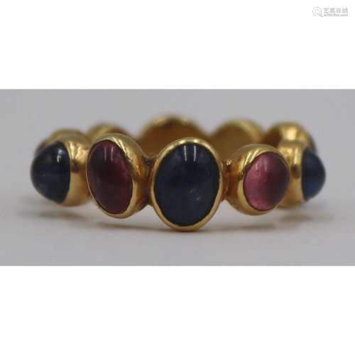 JEWELRY. Sara Amos 22kt and Colored Gem Ring.